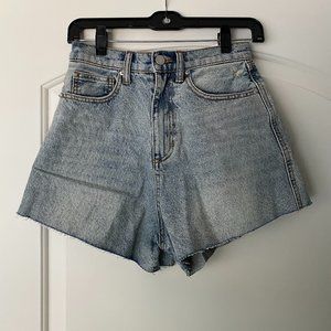 WeWoreWhat High Rise Denim Cut-Off Shorts